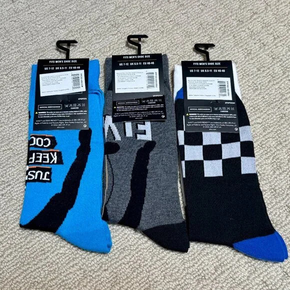 3 Elvis Presley New Novelty Crew Socks Size 6-12/13 - Men's/Women's - - Picture 2 of 2